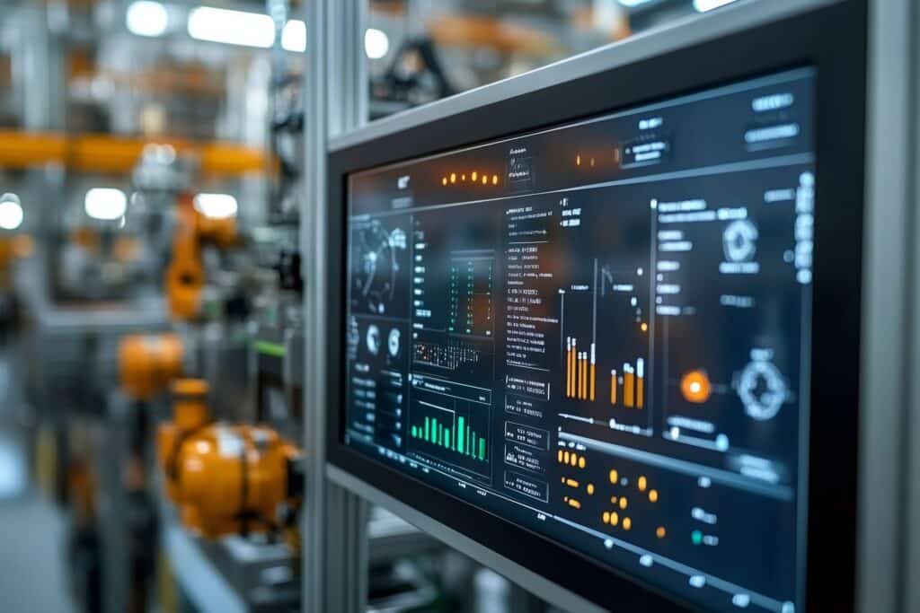 Differenzdruckmessgerät Datenauswertung auf Bildschirm